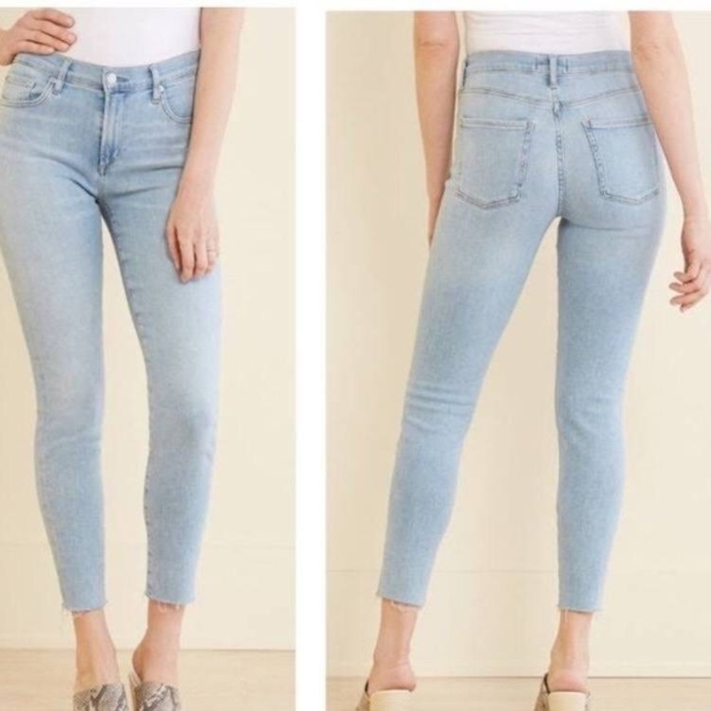 Agolde Sophie Raw Hem Mid Rise Ankle Crop